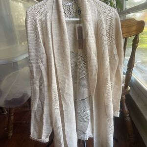 ”belaini “Chic Cream Open-Front Cardigan